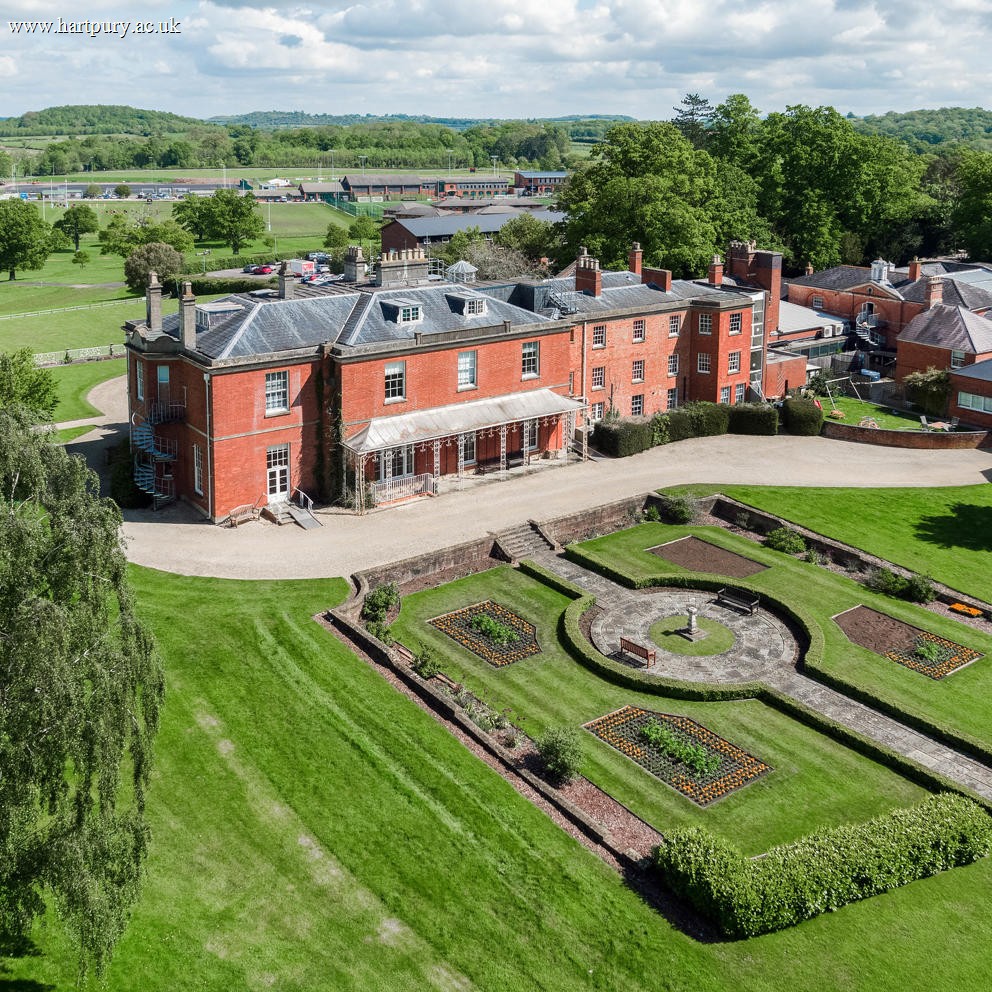 Aerial view image of Hartpury House